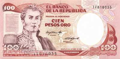 Kolumbien - 100 Pesos Oro (#426a-84_UNC)