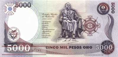 Colombia - 5.000  Pesos Oro (#435a_UNC)