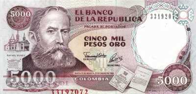 Colombia - 5.000  Pesos Oro (#436A-92_UNC)