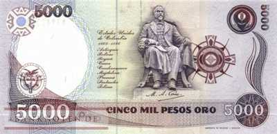 Kolumbien - 5.000  Pesos Oro (#436_UNC)