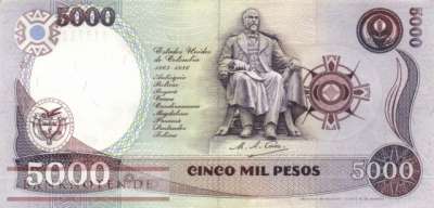 Colombia - 5.000  Pesos (#440-95_VF)