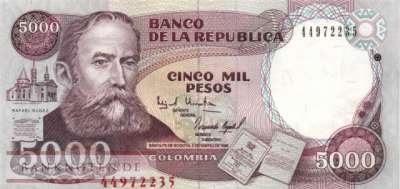 Colombia - 5.000  Pesos (#440-95_VF)
