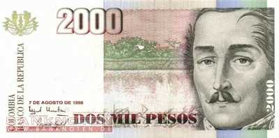Kolumbien - 2.000  Pesos (#445d_UNC)