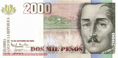 Kolumbien - 2.000  Pesos (#451a_UNC)