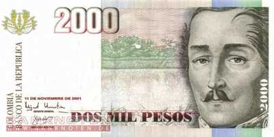 Colombia - 2.000 Pesos (#451d_UNC)