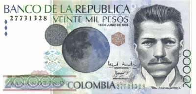 Kolumbien - 20.000  Pesos (#454g_UNC)