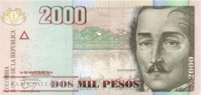 Kolumbien - 2.000  Pesos (#457aa_UNC)