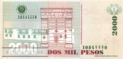 Kolumbien - 2.000  Pesos (#457r_UNC)