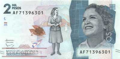 Kolumbien - 2.000  Pesos (#458b_UNC)