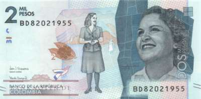 Kolumbien - 2.000  Pesos (#458e_UNC)