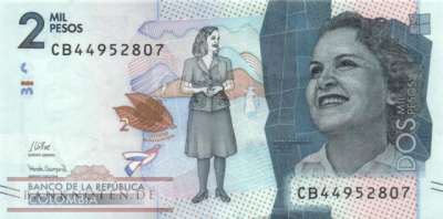 Kolumbien - 2.000  Pesos (#458g_UNC)