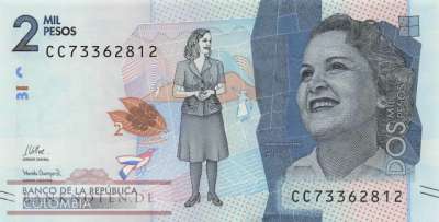 Kolumbien - 2.000  Pesos (#458h_UNC)