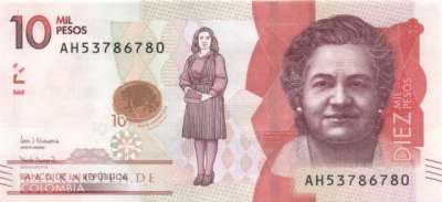 Colombia - 10.000  Pesos (#460e_UNC)