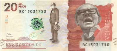 Colombia - 20.000  Pesos (#461g_UNC)