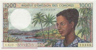 Komoren - 1.000 Francs (#008a_UNC)
