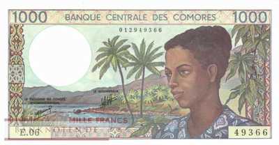 Comoros - 1.000  Francs (#011b-U2_UNC)