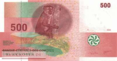 Comoros - 500  Francs (#015c_UNC)