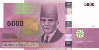Komoren - 5.000  Francs (#018c_UNC)