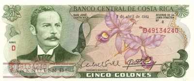 Costa Rica - 5  Colones (#236d-83_UNC)