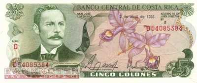 Costa Rica - 5  Colones (#236d-86_UNC)