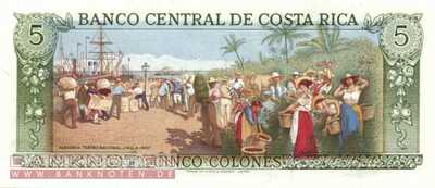 Costa Rica - 5  Colones (#236d-89_UNC)