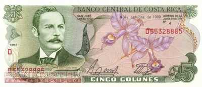 Costa Rica - 5  Colones (#236d-89_UNC)