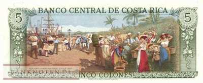 Costa Rica - 5  Colones (#236e-92_UNC)