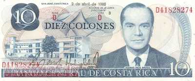 Costa Rica - 10  Colones (#237b-86_UNC)