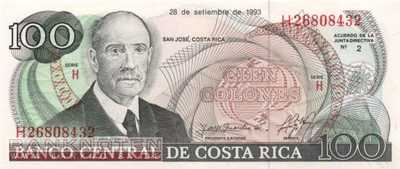 Costa Rica - 100  Colones (#261a_AU)