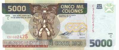 Costa Rica - 5.000  Colones (#268Ab_UNC)