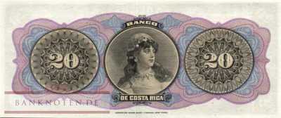 Costa Rica - 20  Pesos (#S165r_UNC)