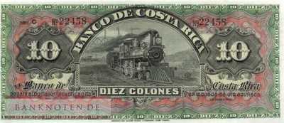 Costa Rica - 10  Pesos (#S174r_UNC)