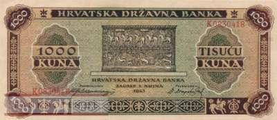 Croatia - 1.000  Kuna (#012a_AU)