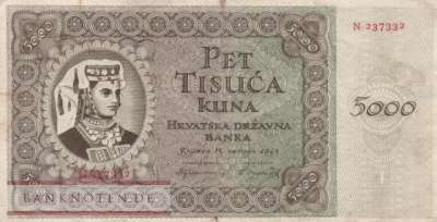 Croatia - 5.000  Kuna (#014a_VF)