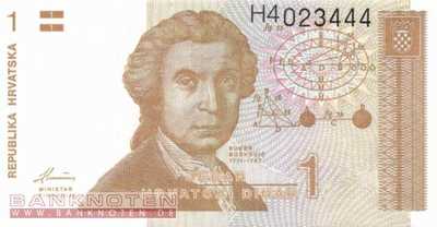 Kroatien - 1 Dinar (#016a_UNC)