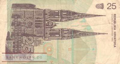 Kroatien - 25  Dinara (#019a_F)