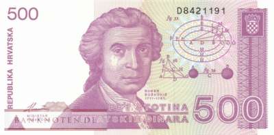 Kroatien - 500  Dinara (#021a_UNC)