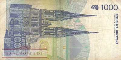 Croatia - 1.000  Dinara (#022a_F)