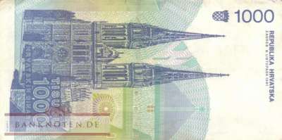 Kroatien - 1.000  Dinara (#022a_VF)