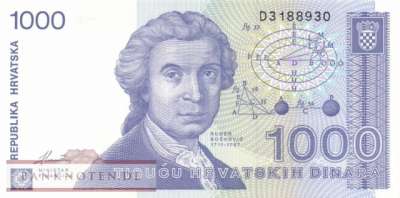 Croatia - 1.000  Dinara (#022a_UNC)