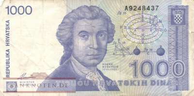 Kroatien - 1.000  Dinara (#022a_VG)