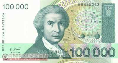 Kroatien - 100.000 Dinara (#027a_UNC)