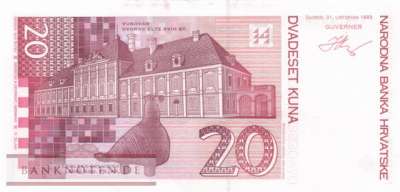 Kroatien - 20  Kuna (#030a_UNC)