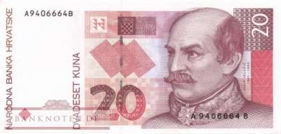 Kroatien - 20  Kuna (#030a_UNC)