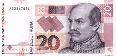 Croatia - 20  Kuna (#039b_UNC)