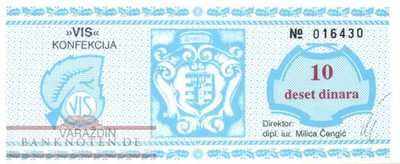 Croatia - 10  Dinara-Gutschein (#997b_UNC)