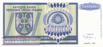 Croatia - 10 Million Dinara (#R012a_AU)