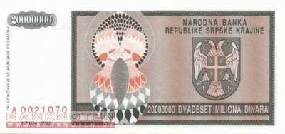 Croatia - 20 Million Dinara (#R013a_UNC)