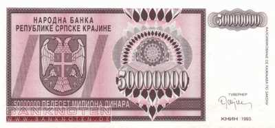 Croatia - 50 Million Dinara - Replacement (#R014a-R_UNC)
