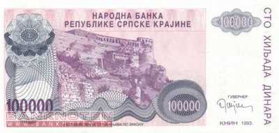 Kroatien - 100.000  Dinara (#R022a_UNC)